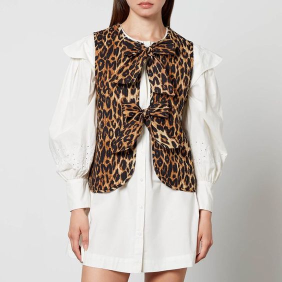Trendy Lente Gilet met Luipaardprint  Voor Dames