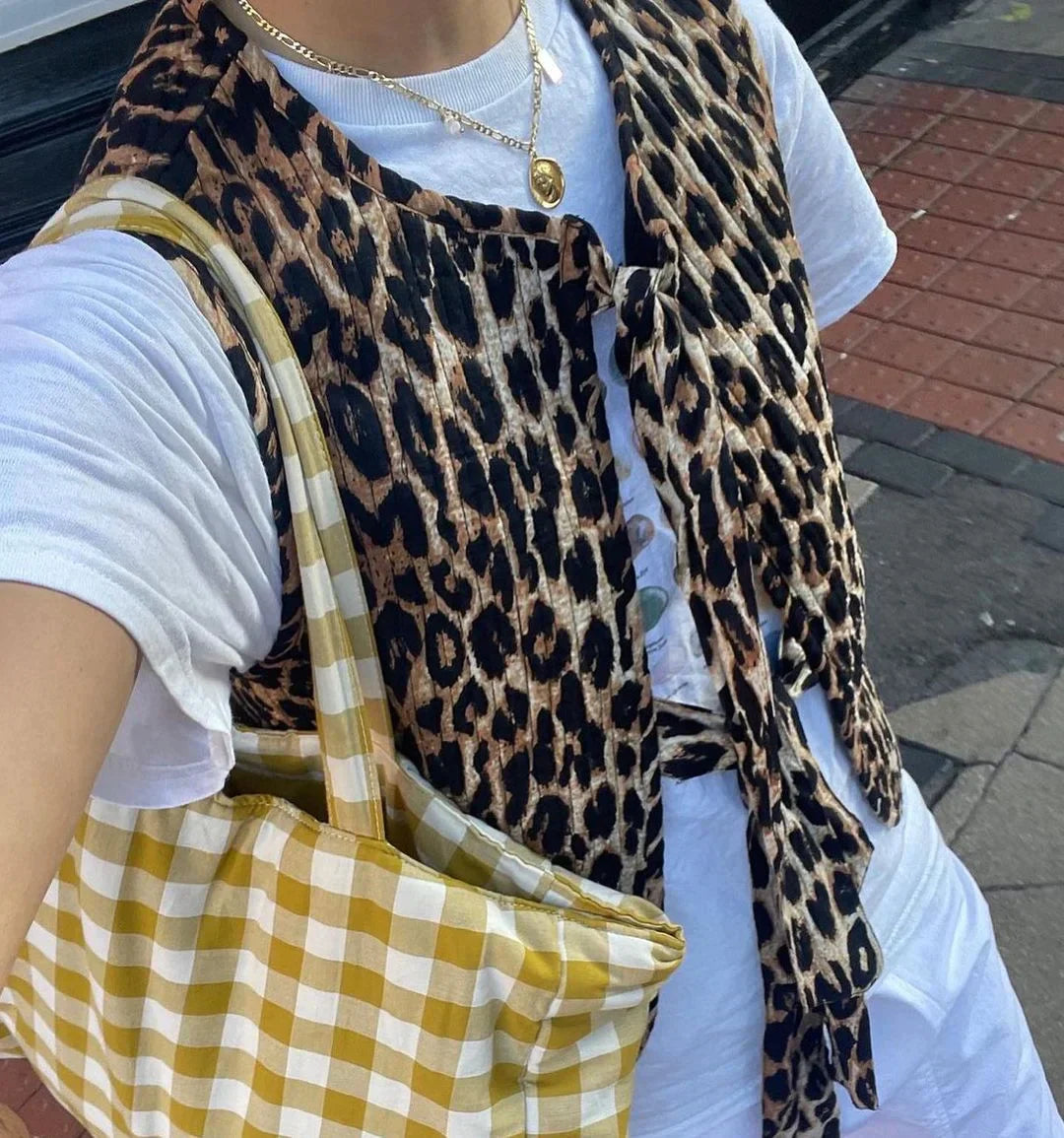 Trendy Lente Gilet met Luipaardprint  Voor Dames