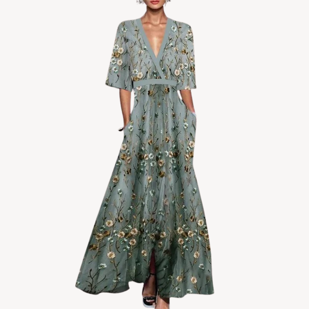 Katoenen Bloemen Maxi Jurk voor Dames – Licht en Prachtig