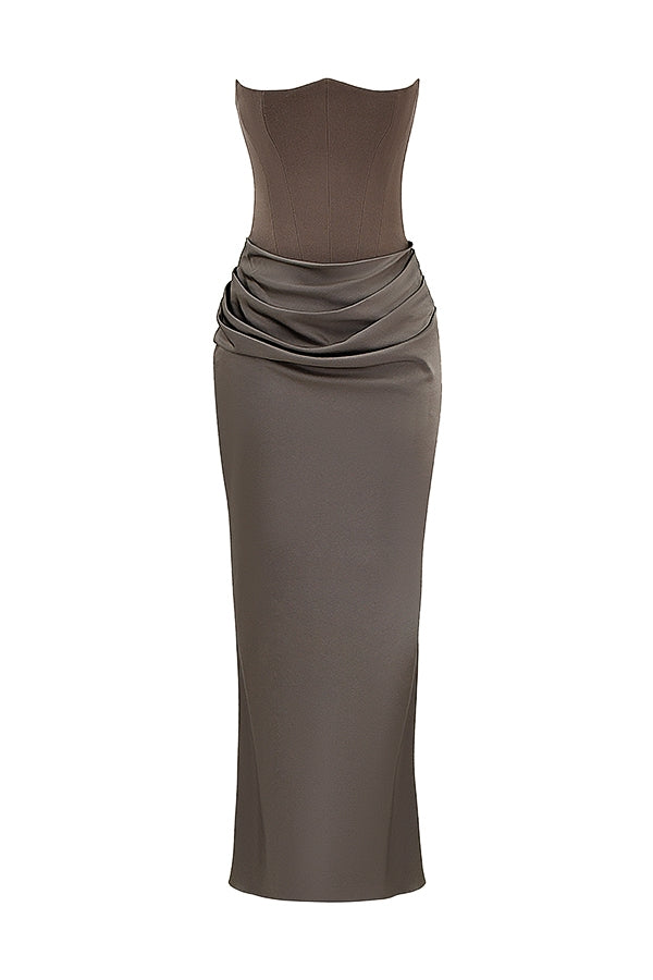 Rosalind Maxi Jurk - Rook