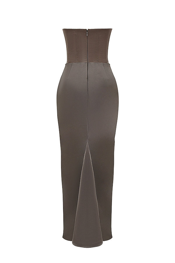 Rosalind Maxi Jurk - Rook