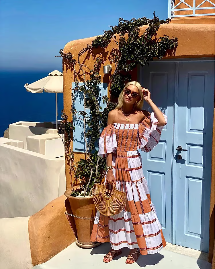Luxe Mexicaanse Bloemenprint Maxi-jurk voor Dames
