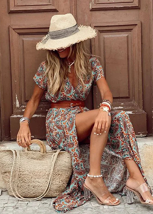 Stijlvolle casual maxi-jurk voor dames