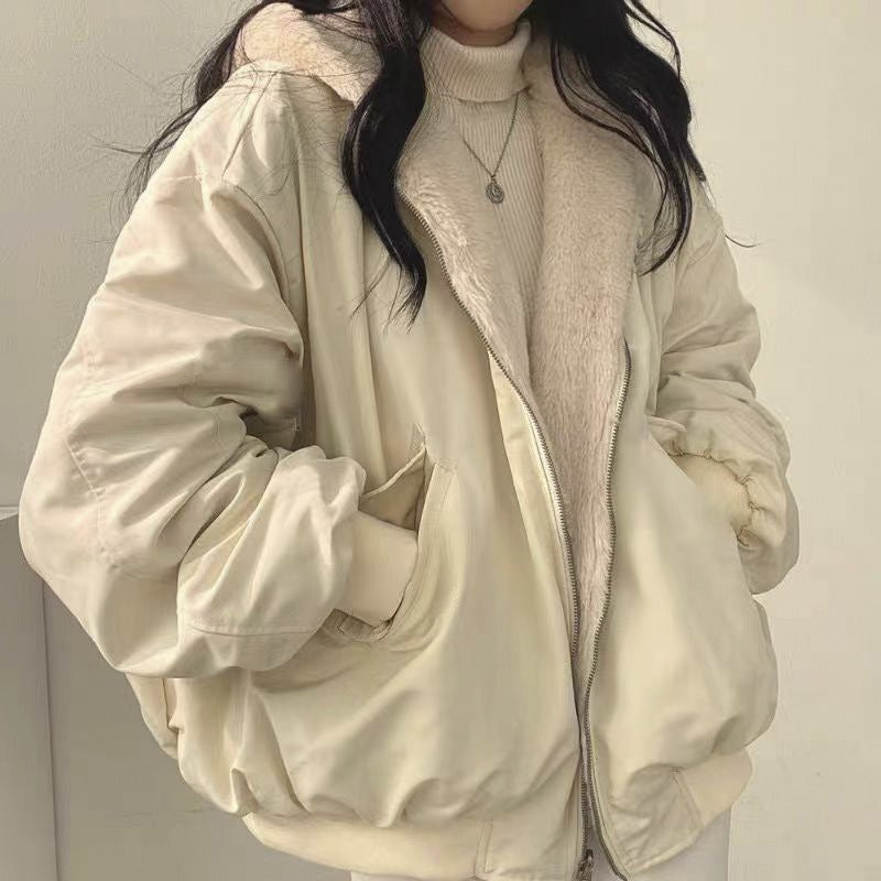 Dames Jas – Oversized Boxy Fit – Reversible – Capuchon – Zachte Voering – Puff Mouwen