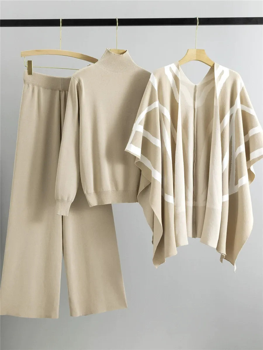 Women's Sweater – Knitted – Oversized Fit – Turtleneck – Long Sleeves – Ribbed Cuffs