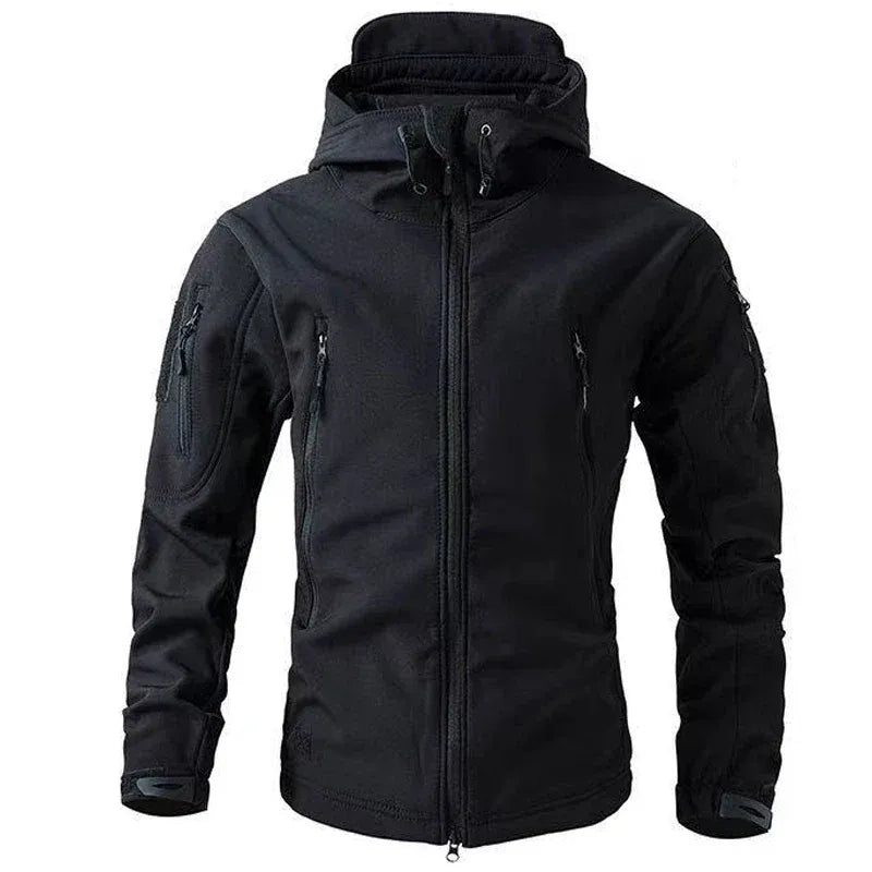 Heren Windbreaker – Softshell Jas – Winddicht – Waterafstotend – Verstelbare Capuchon – Ritszakken
