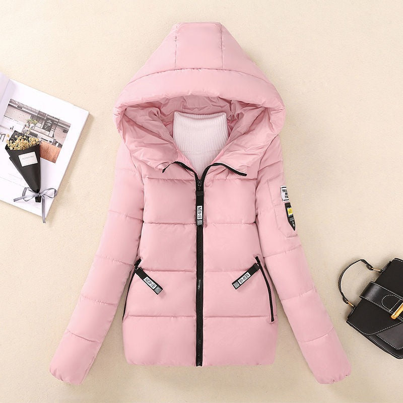 Women's Padded Jacket – Relaxed Fit – Lined – Hood – Zipper Closure – Pockets