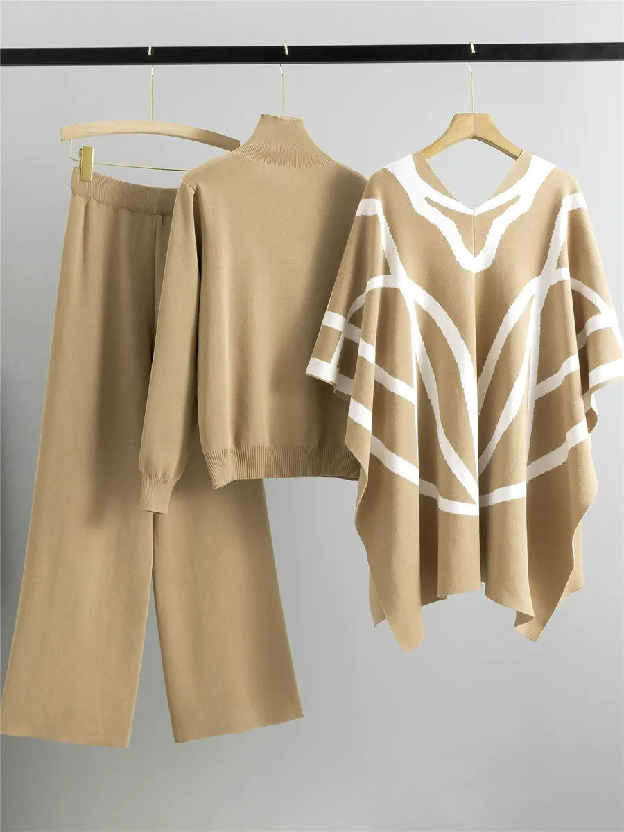 Women's Sweater – Knitted – Oversized Fit – Turtleneck – Long Sleeves – Ribbed Cuffs