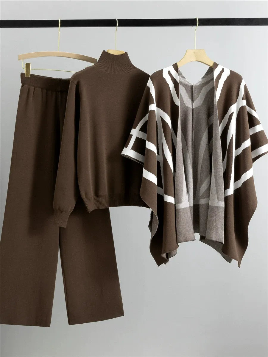 Women's Sweater – Knitted – Oversized Fit – Turtleneck – Long Sleeves – Ribbed Cuffs