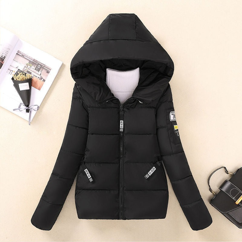Women's Padded Jacket – Relaxed Fit – Lined – Hood – Zipper Closure – Pockets