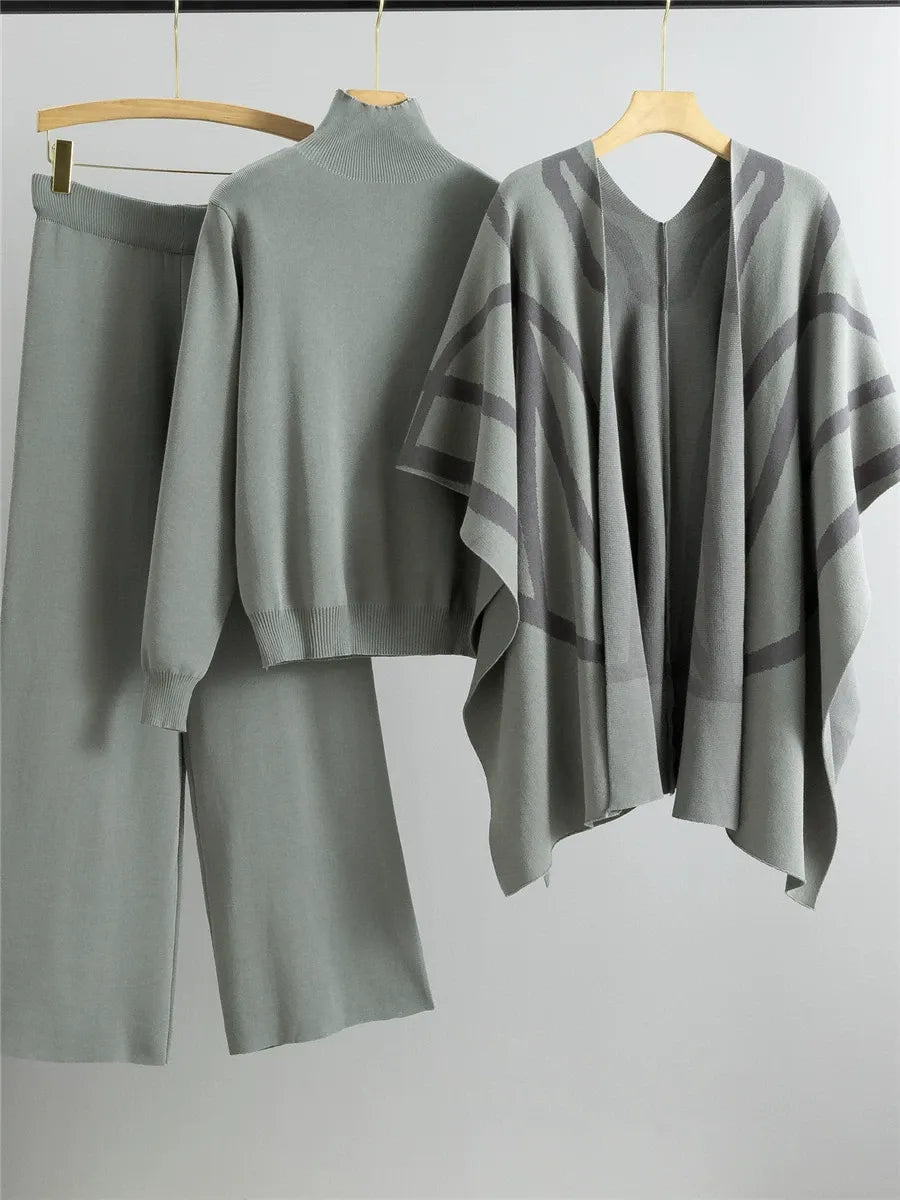 Women's Sweater – Knitted – Oversized Fit – Turtleneck – Long Sleeves – Ribbed Cuffs