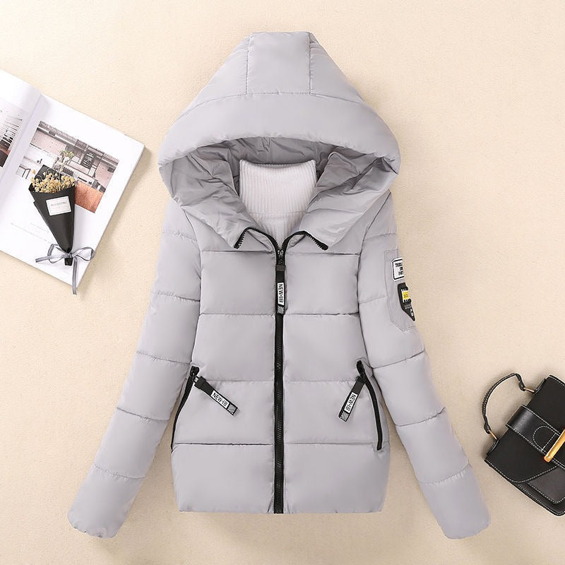Women's Padded Jacket – Relaxed Fit – Lined – Hood – Zipper Closure – Pockets