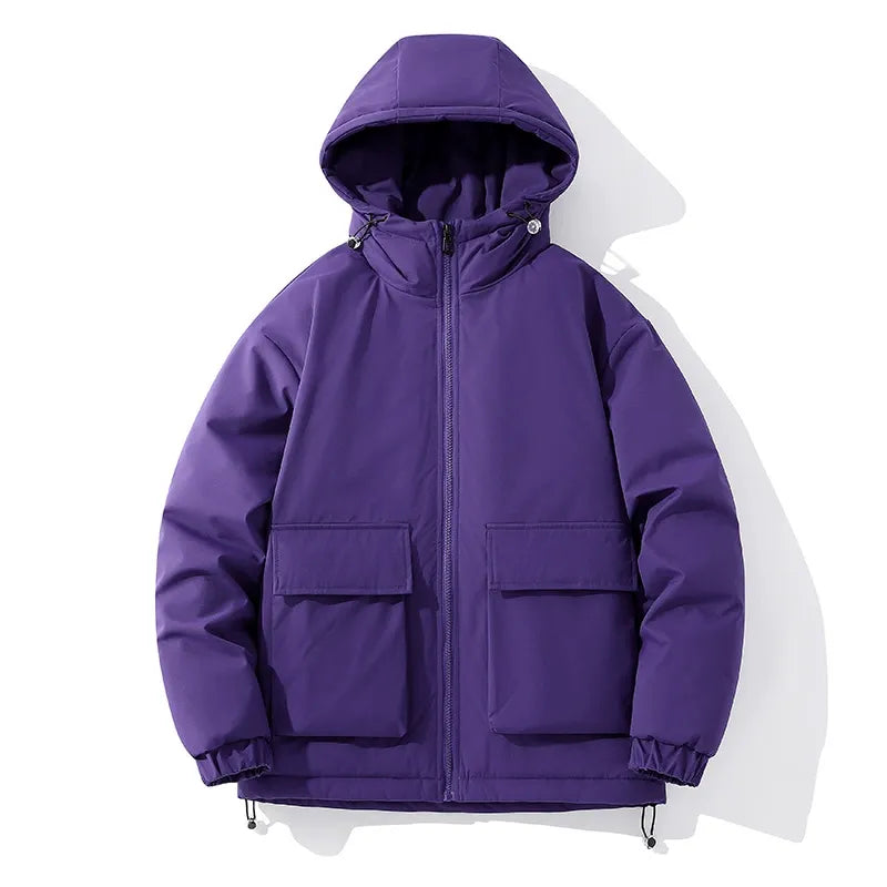 Heren Gewatteerde Pufferjas – Oversized Boxy Fit – Met Verstelbare Capuchon