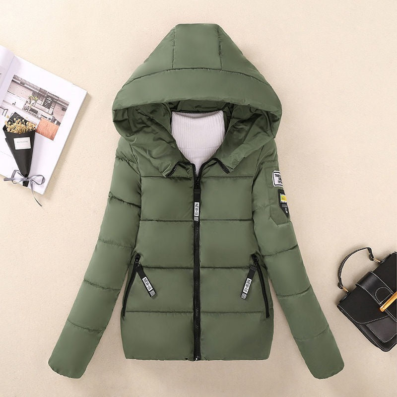 Women's Padded Jacket – Relaxed Fit – Lined – Hood – Zipper Closure – Pockets