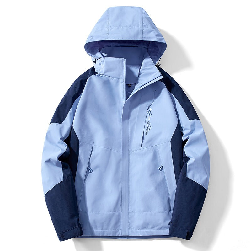 Heren Outdoor Jas – Waterafstotend – Normale Pasvorm– Verstelbare Capuchon – Ritszakken
