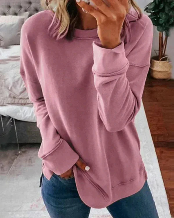 Dames Sweatshirt – Relaxed Fit – Zachte Katoenmix – Ronde Hals Casual Stijl