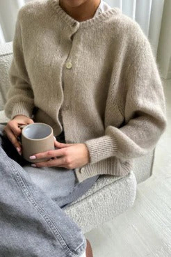 Dames Cardigan – Relaxte Pasvorm – Zacht Gebreid – Knoopsluiting – Geribbelde Boorden