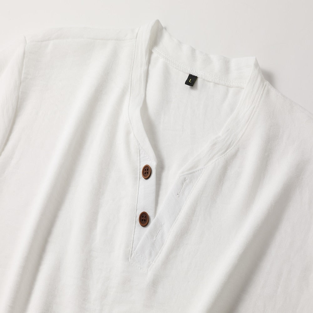 Elegante V-Hals Overhemd voor Heren