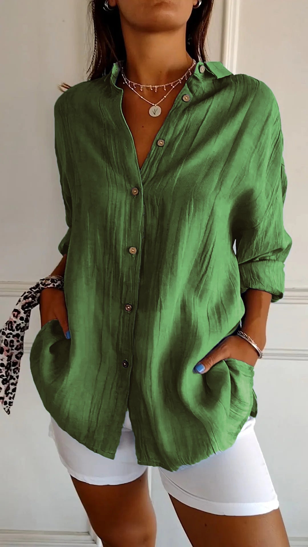 Elegante Blouse met Knopen voor Dames