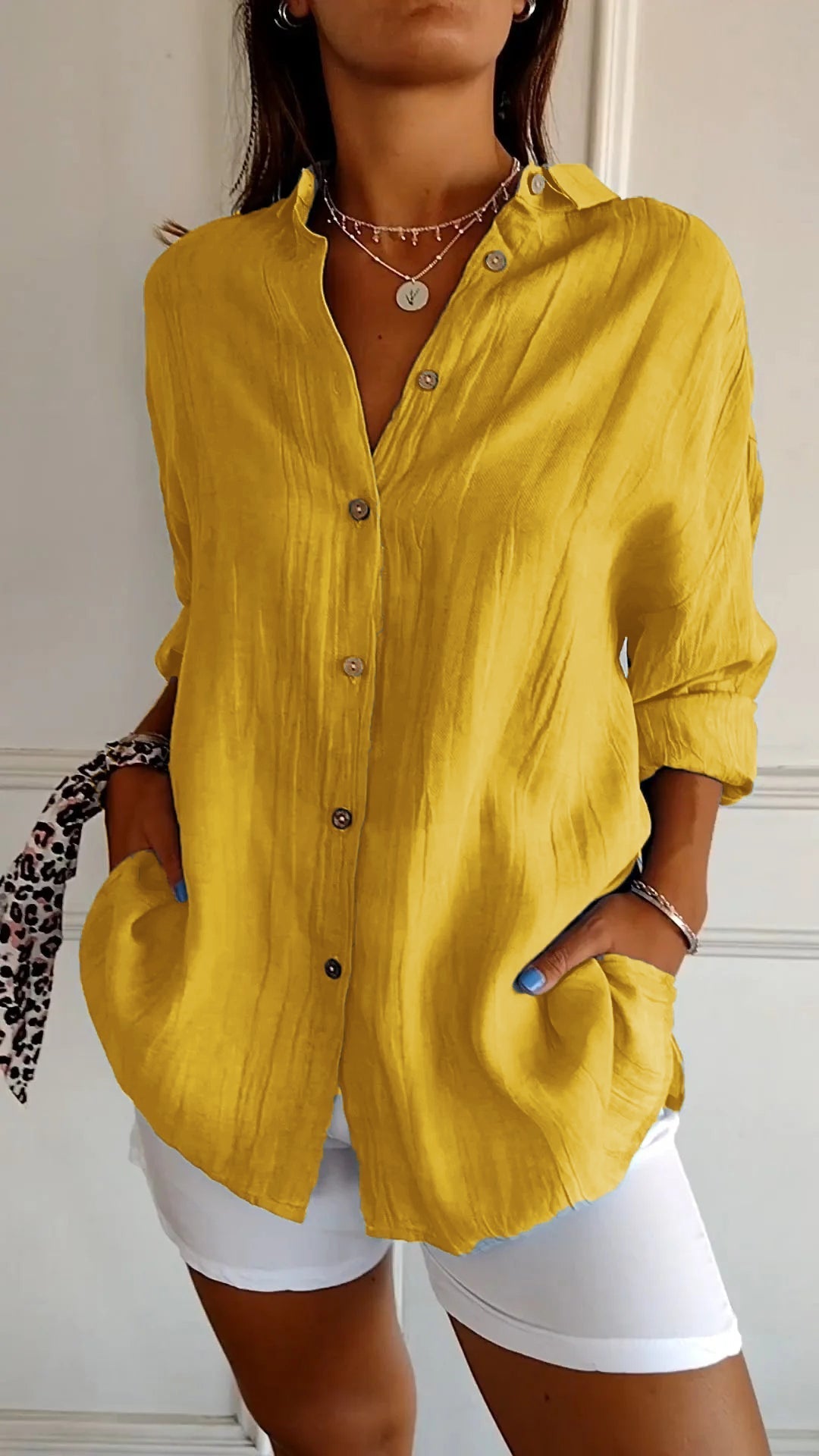 Elegante Blouse met Knopen voor Dames
