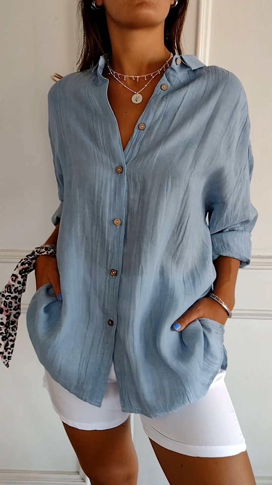 Elegante Blouse met Knopen voor Dames