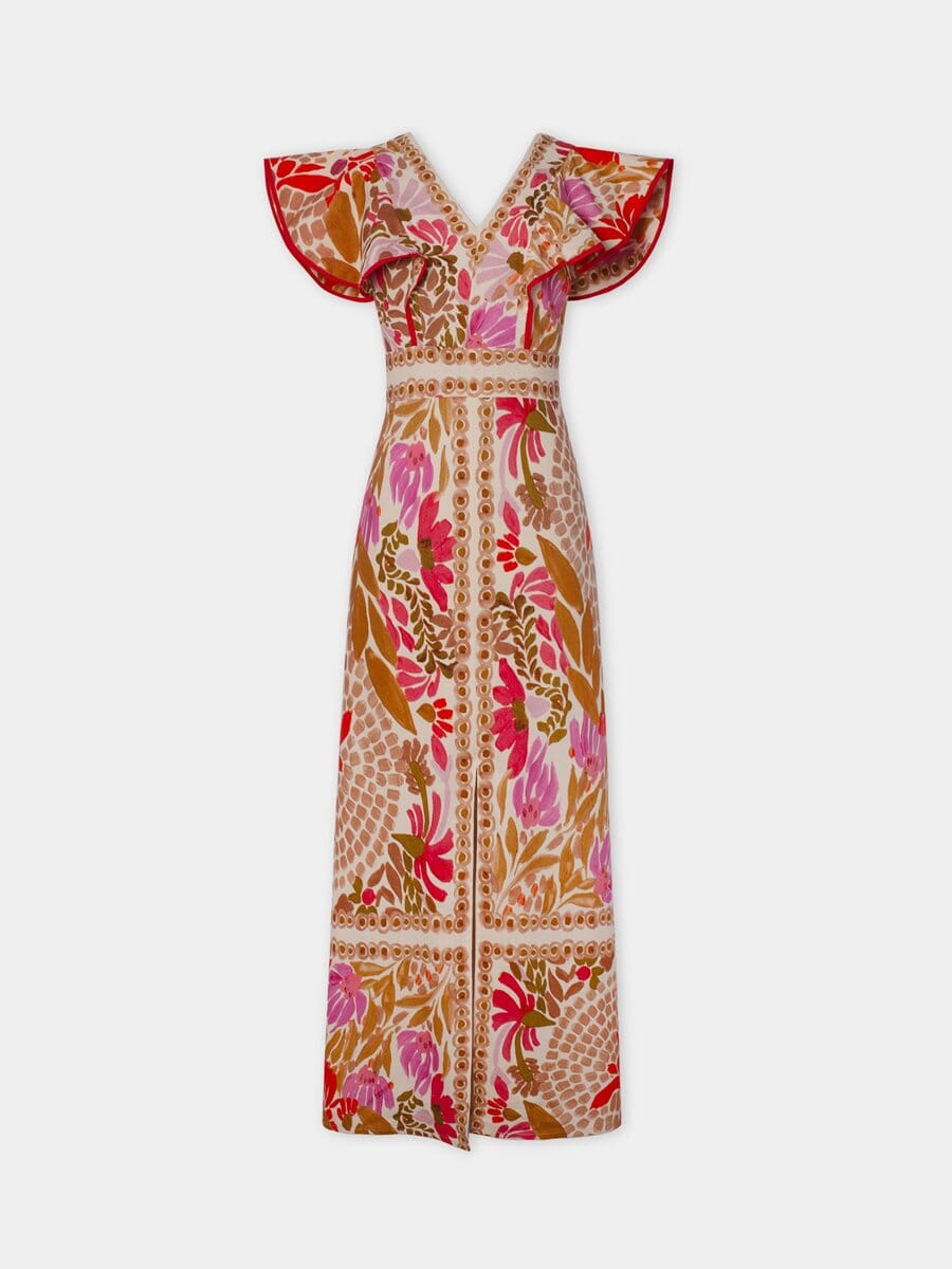 Olivia Kleurrijke Maxi Jurk