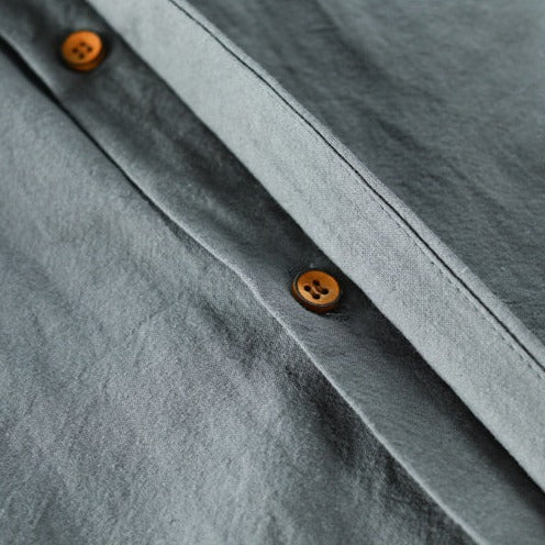 Stijlvolle Heren Slim Fit Shirt met Hoge Kraag en Lange Mouwen
