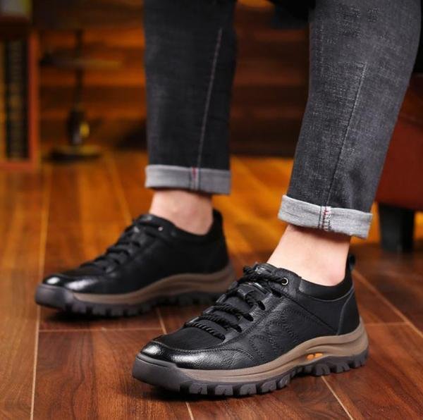 Orthopedische leren schoenen voor heren
