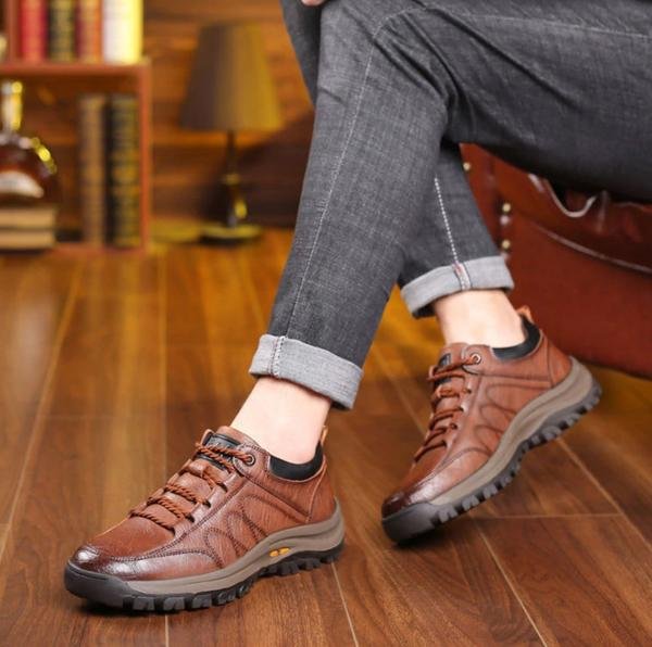Orthopedische leren schoenen voor heren
