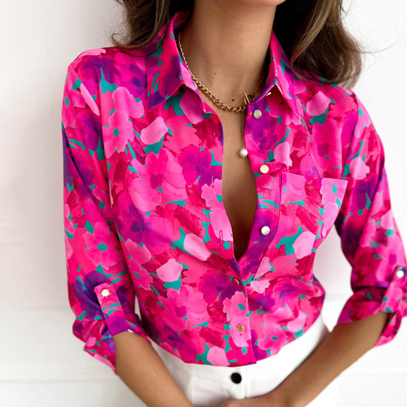 Casual Bloemenprint Blouse voor Dames