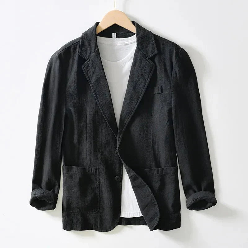 Elegante Linnen Blazer – Luchtige Pasvorm met Verzorgde Look