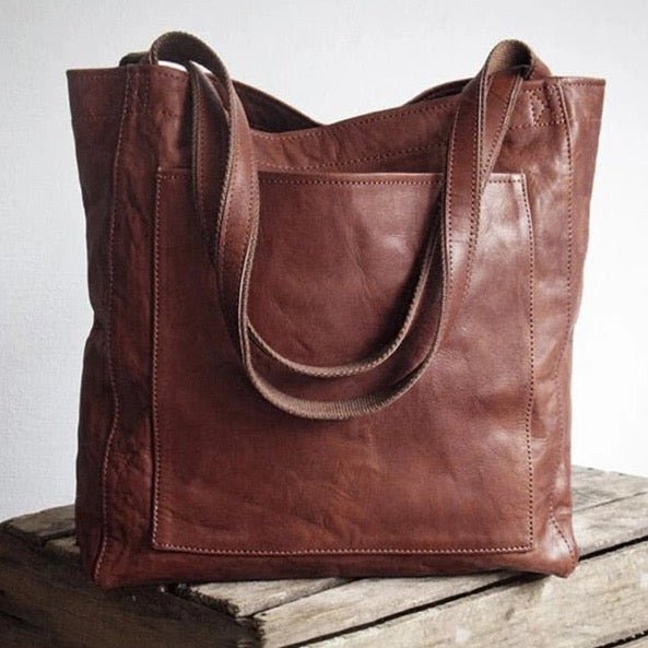 Tijdloze en Elegante Lederen Handtas voor Vrouwen