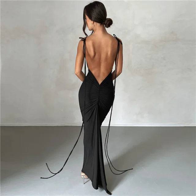 Blossom String Gerimpelde Maxi Jurk voor Dames