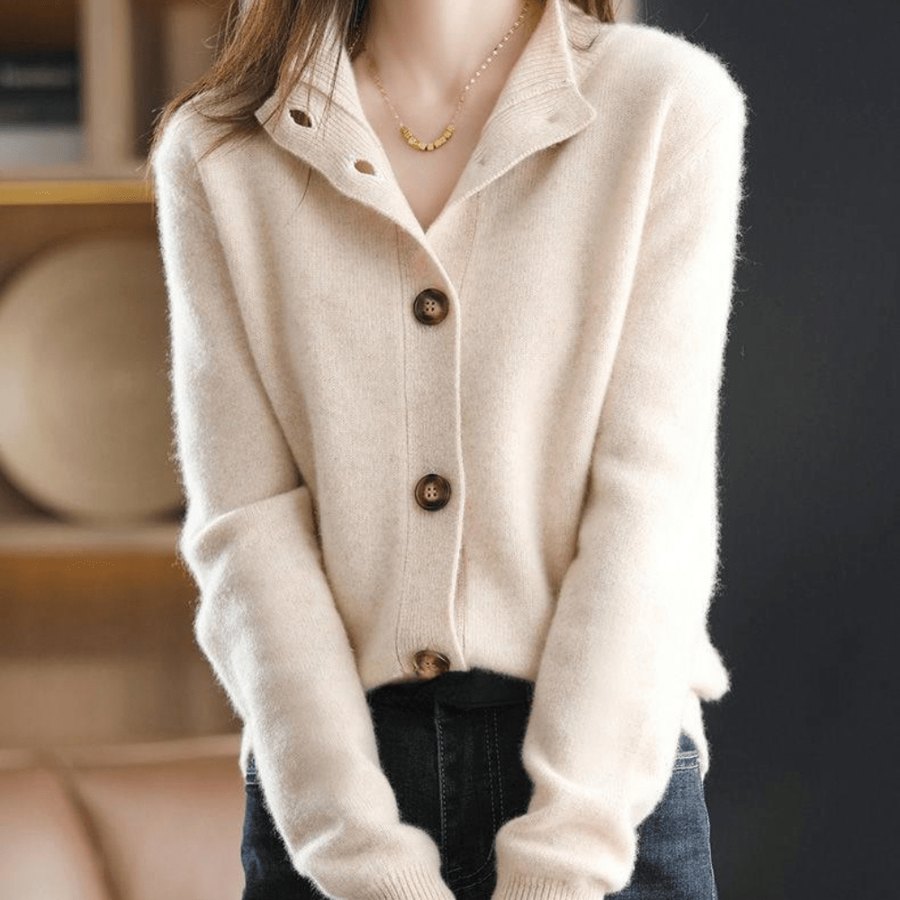 Dames vest – Zachte knit – Relaxte pasvorm – Knoopsluiting – Casual stijl