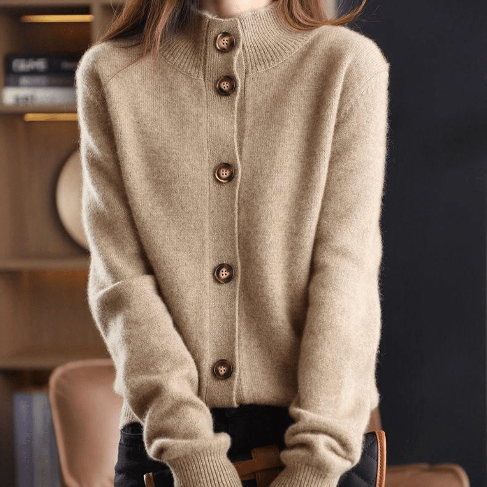 Dames vest – Zachte knit – Relaxte pasvorm – Knoopsluiting – Casual stijl
