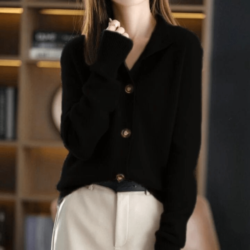 Dames vest – Zachte knit – Relaxte pasvorm – Knoopsluiting – Casual stijl
