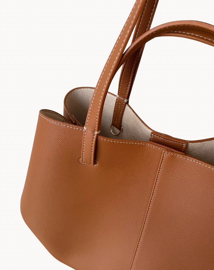 Camelkleurige Mila Schoudertas voor Dames