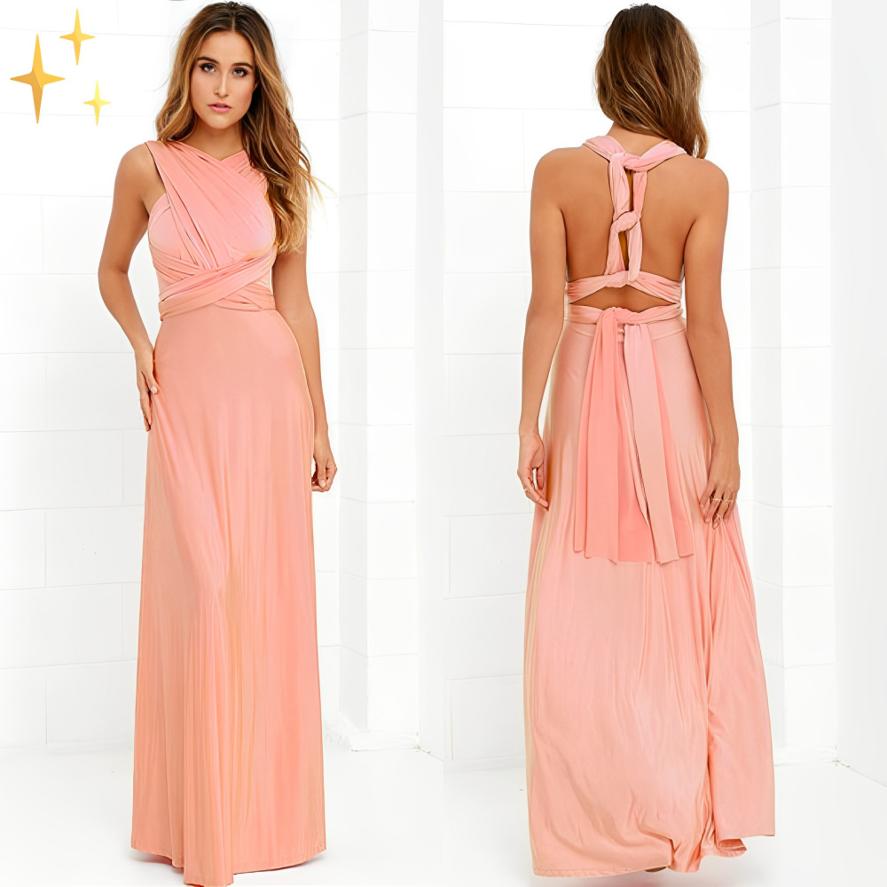 Elegante maxi wickeljurk ontworpen voor dames