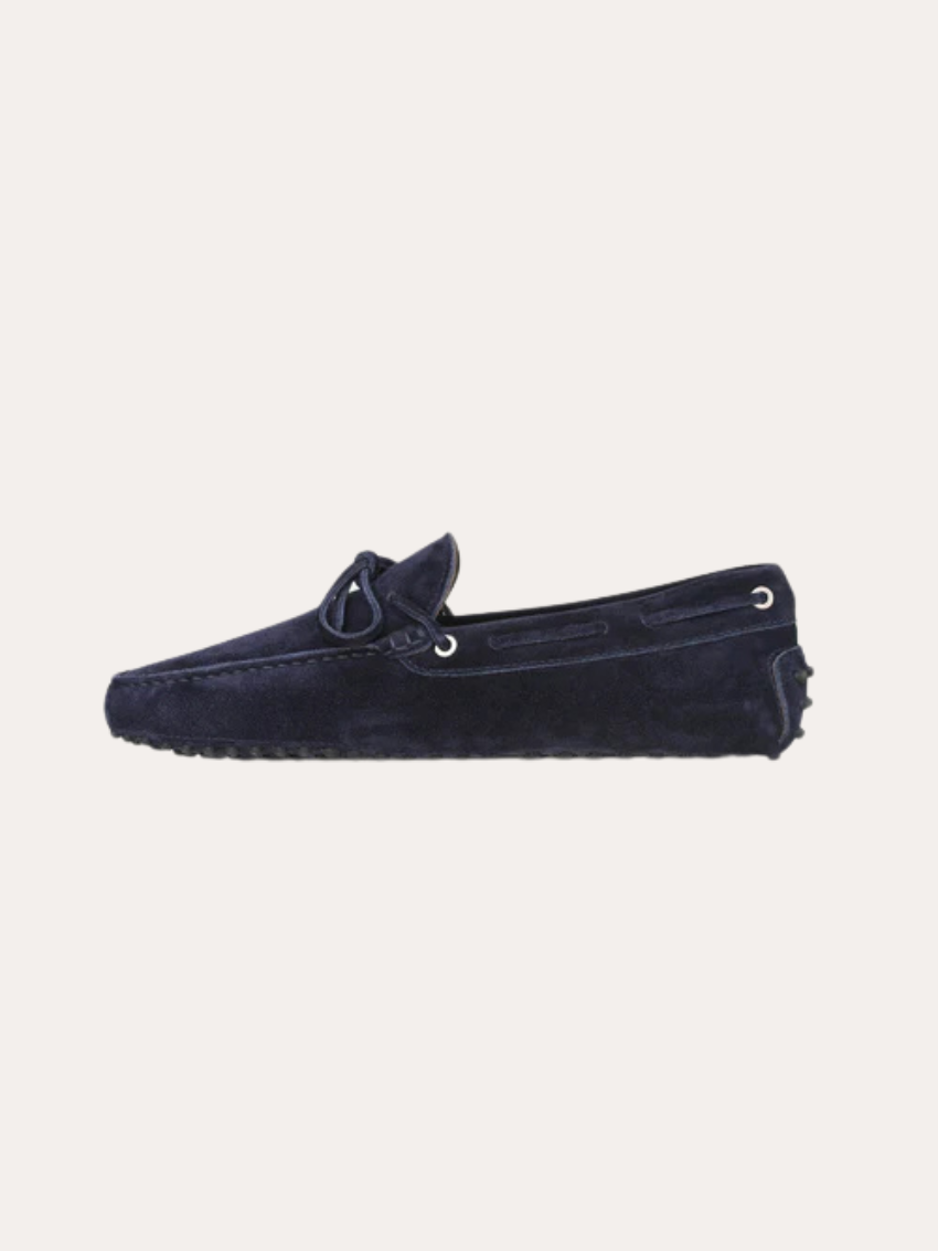 Marineblauwe Mocassin Loafers van Katoen voor Heren