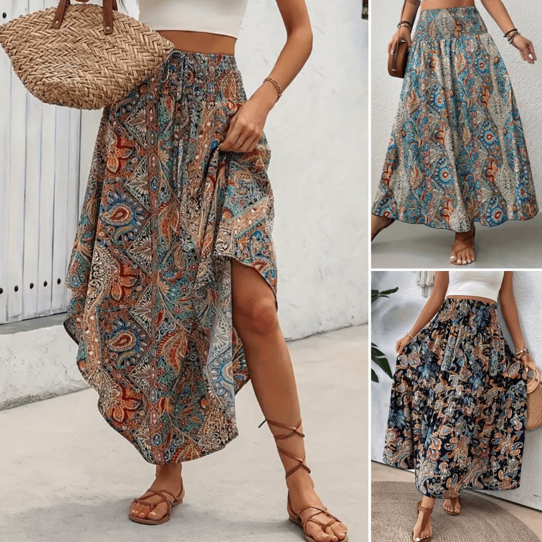 Stijlvolle Casual Maxi-Rok met Print voor Dames