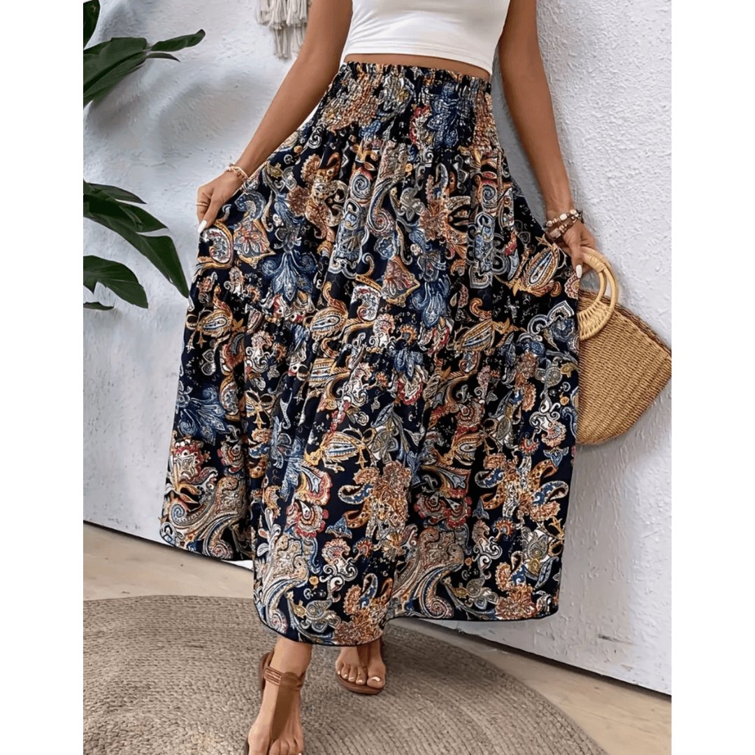 Stijlvolle Casual Maxi-Rok met Print voor Dames