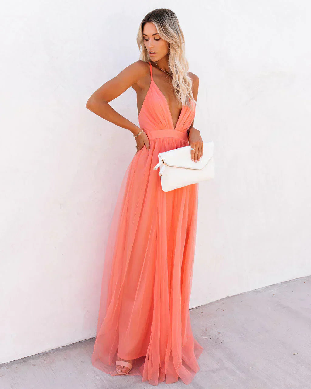 Maxi jurk die comfort en stijl combineert voor dames