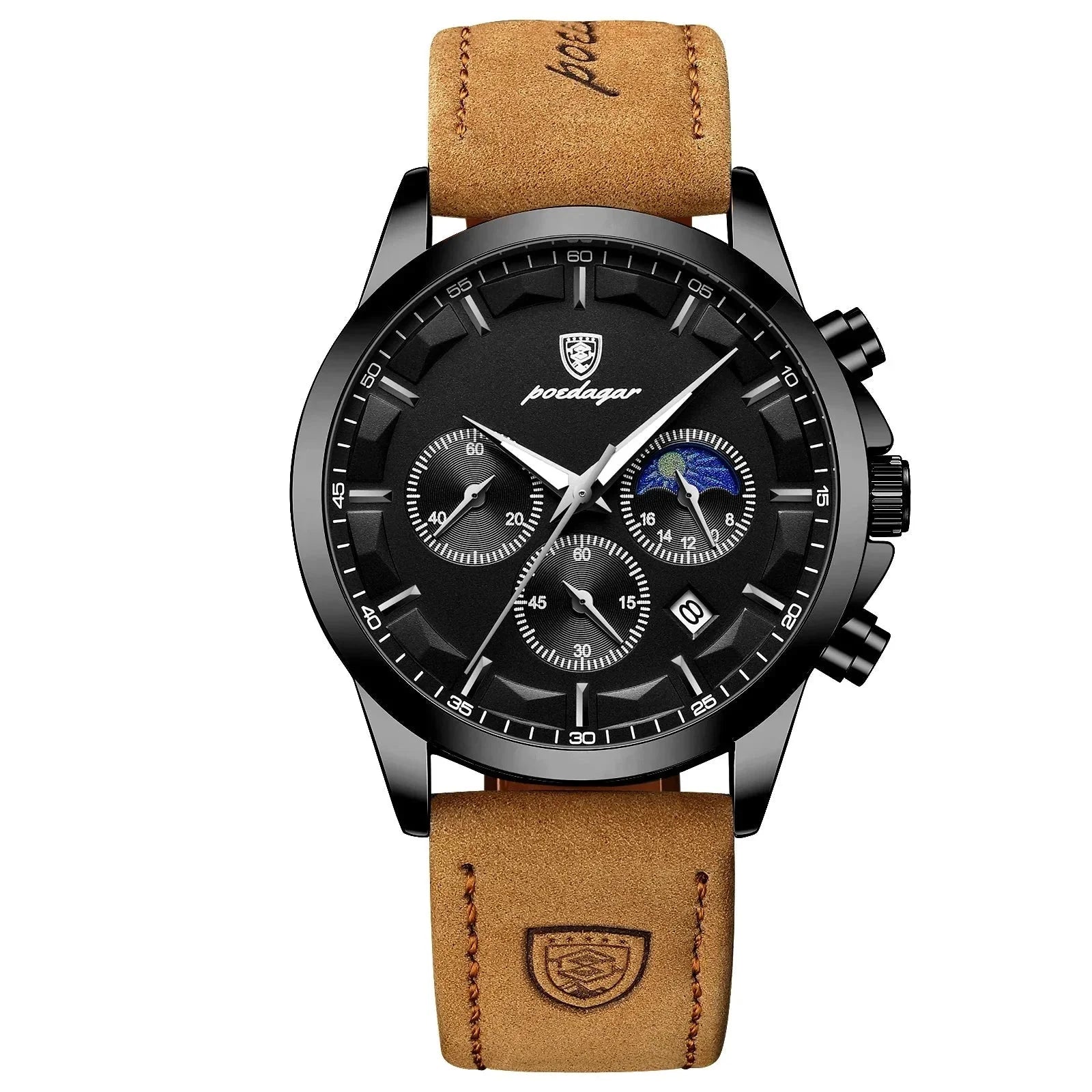 Elegant Arcturys Inn leren horloge voor heren
