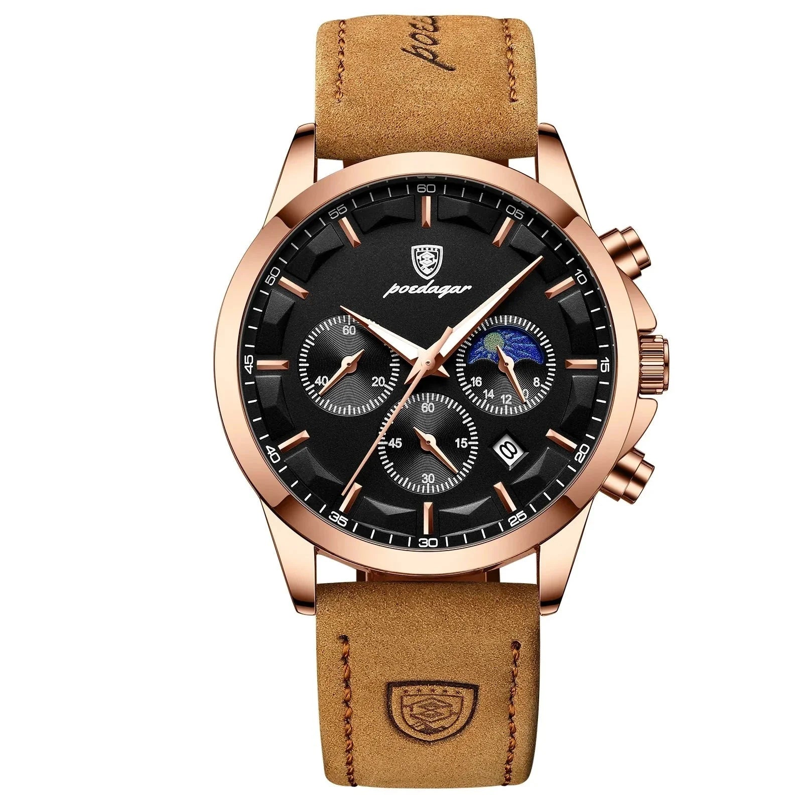 Elegant Arcturys Inn leren horloge voor heren