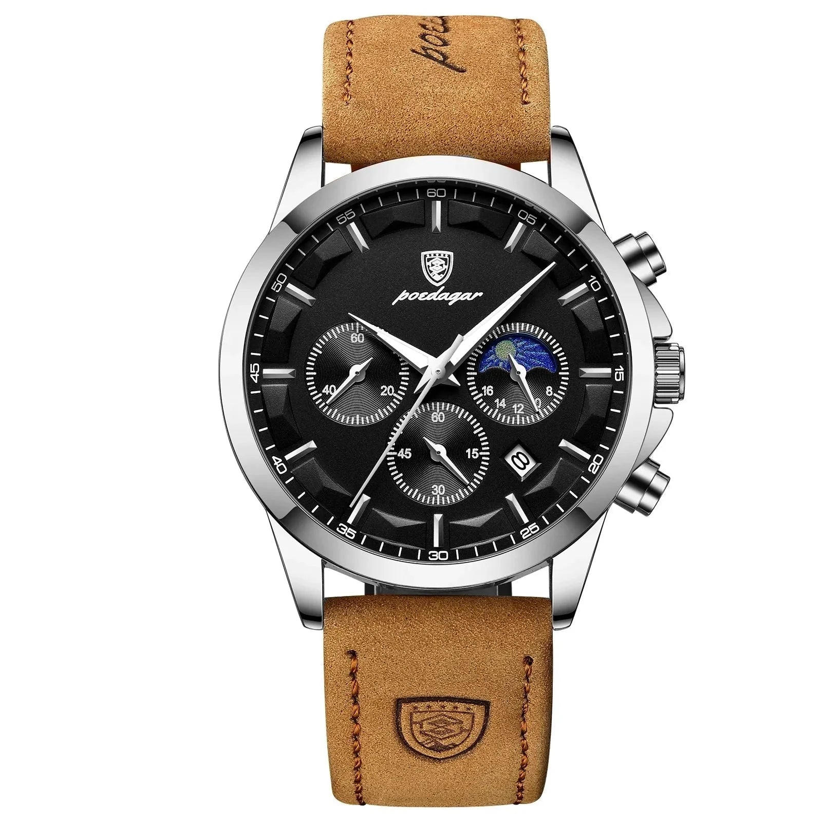Elegant Arcturys Inn leren horloge voor heren