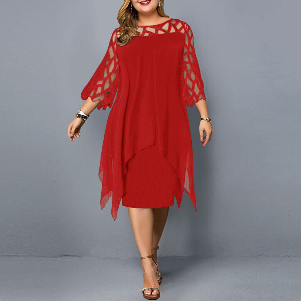 Stijlvolle Midi Jurk voor Vrouwen met Curves  voor dames
