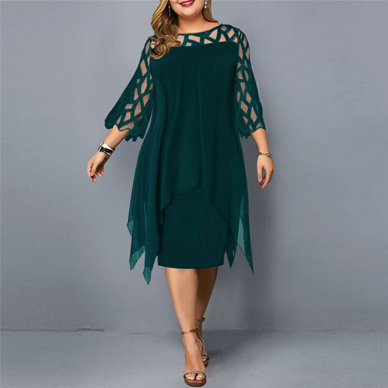 Stijlvolle Midi Jurk voor Vrouwen met Curves  voor dames