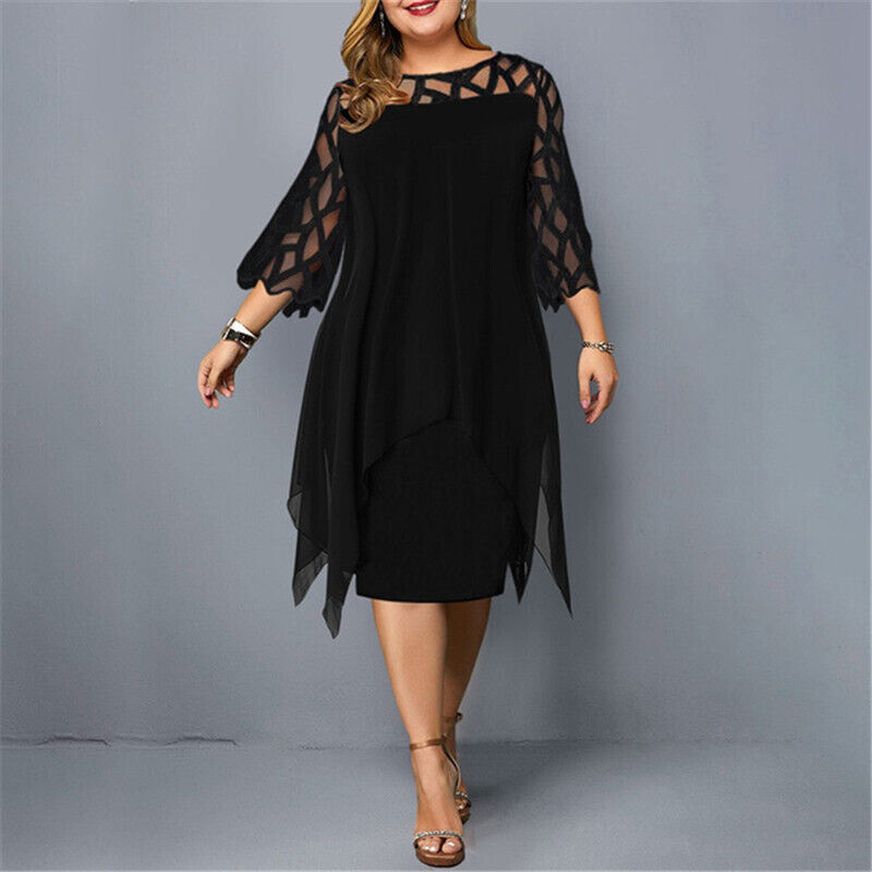 Stijlvolle Midi Jurk voor Vrouwen met Curves  voor dames