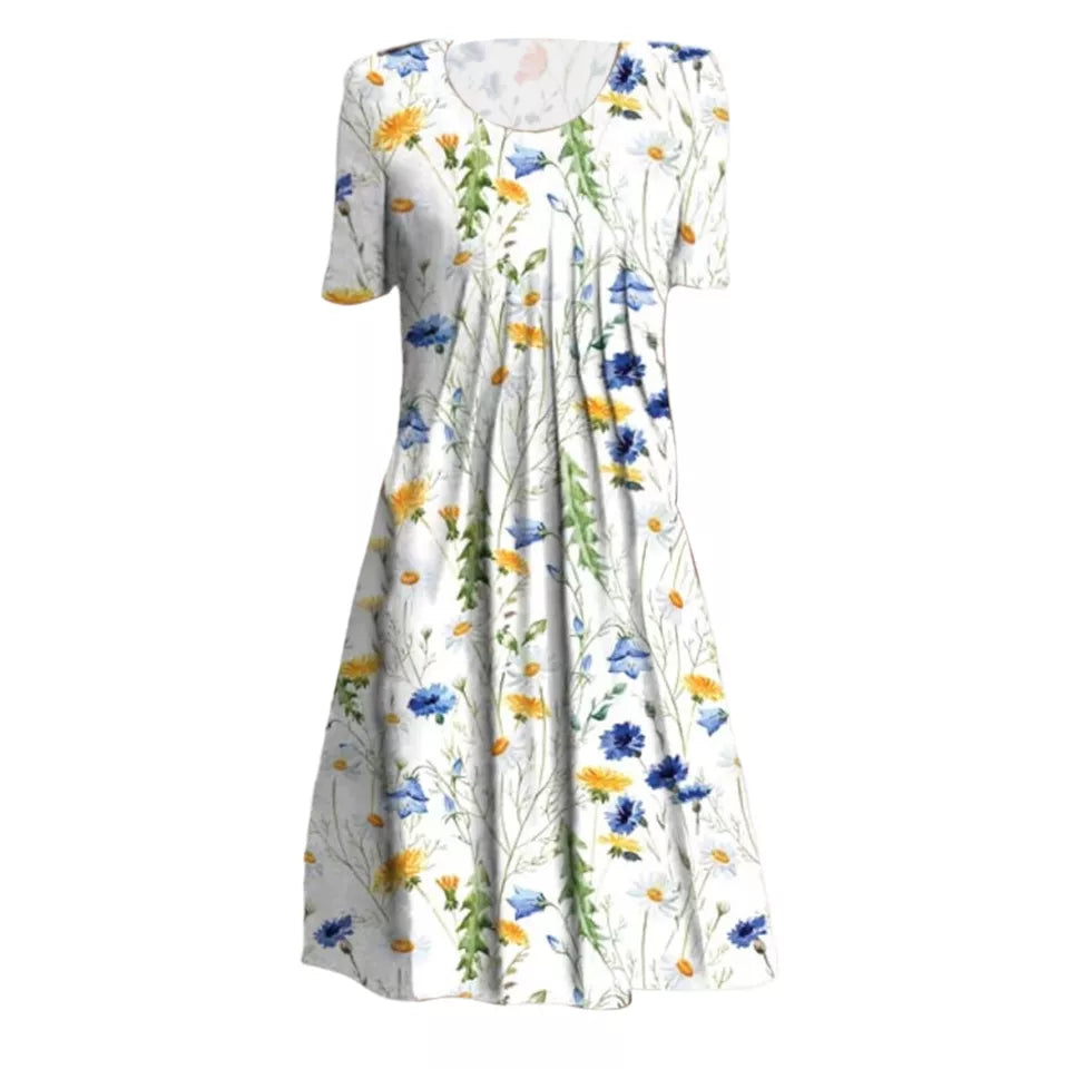 Zomerse Midi Jurk met Bloemenprint voor Dames