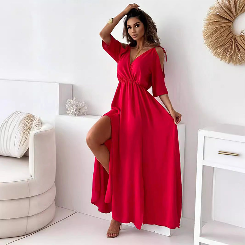 Stijlvolle High-Slit Jurk voor Dames